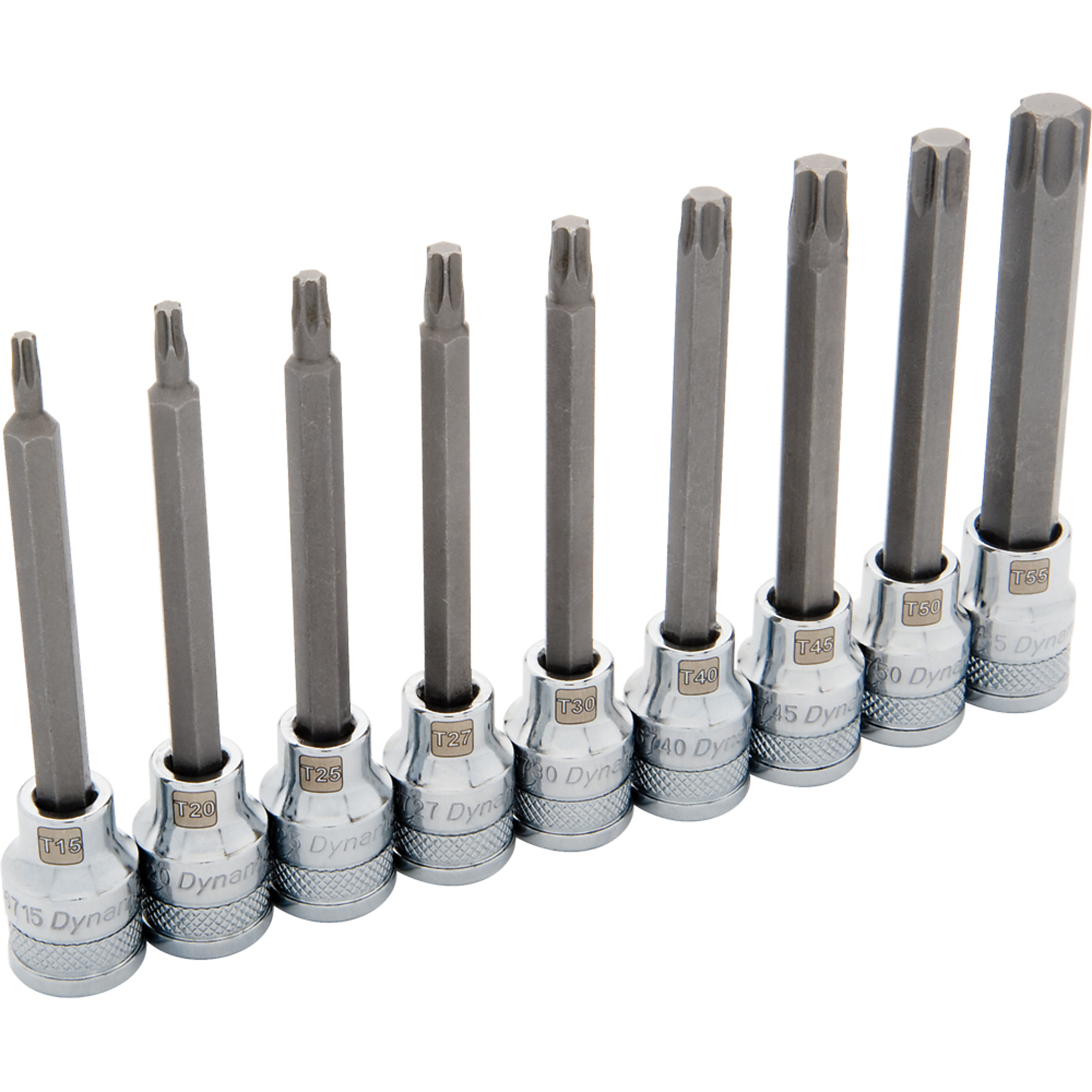 Dynamic Tools, 3/8in. Drive 9 Piece Long, Torx Socket Set, Pieces (qty.) 9 Socket Set Type Hex and Star Sets, Model# D010019